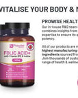 Folic Acid+ 400 mcg - Vegan Tablets with Vitamin B12 & Iodine - Toi ‘n’ Moi Ltd