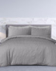 SATEEN STRIPE GREY DUVET SET SB - Toi ‘n’ Moi Ltd