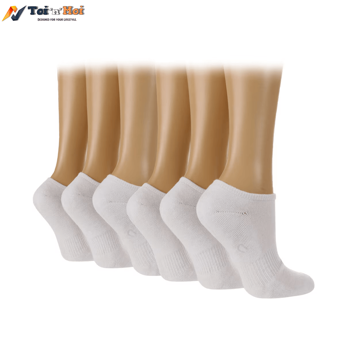 Glenmuir Women'S Bamboo Cushioned Trainer Socks, 2 X 3 Pack - Toi ‘n’ Moi Ltd