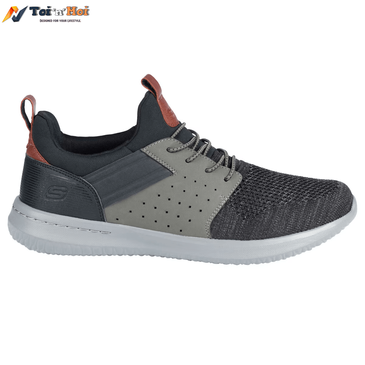 Skechers Mens Delson Camben Trainer in Black - Toi ‘n’ Moi Ltd