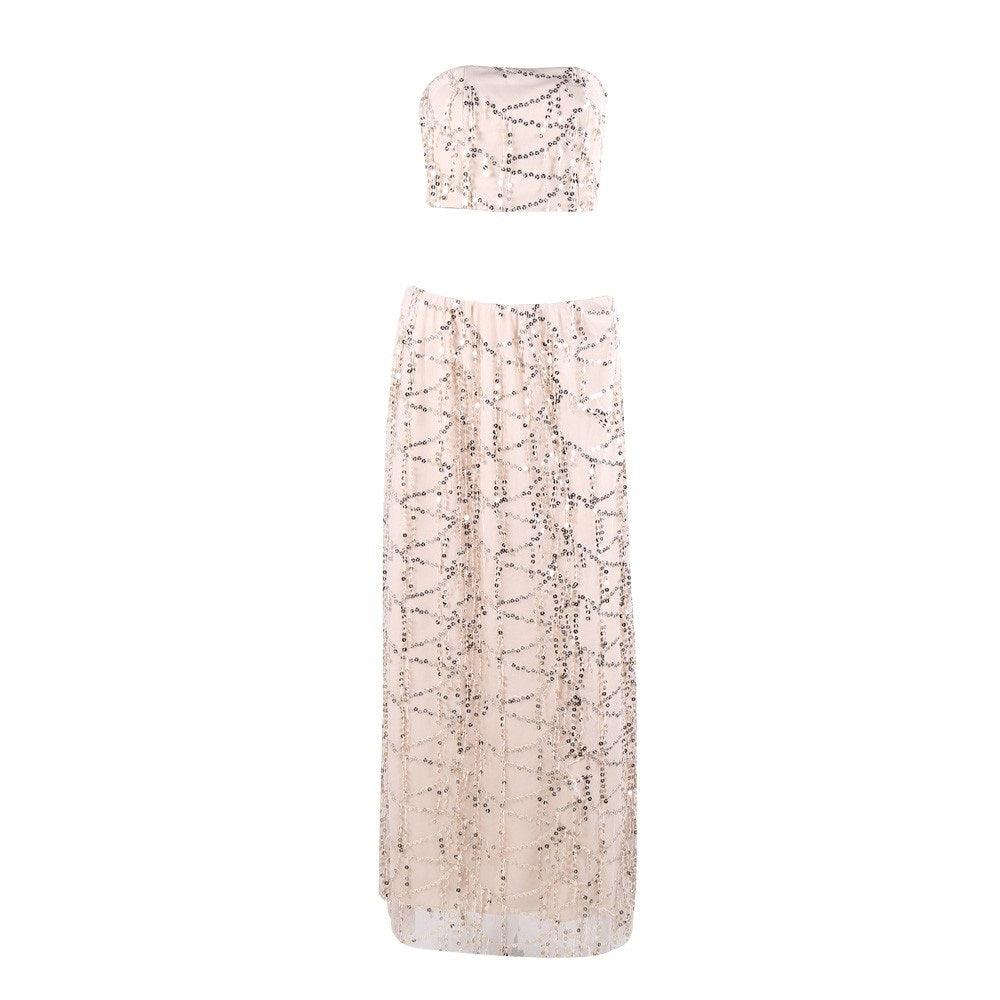 Beige Sequin Dress - Toi ‘n’ Moi Ltd